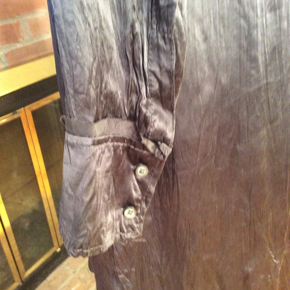 Banana Republic Charcoal Gray Silk Chemise Dress NWT - Picture 6 of 13